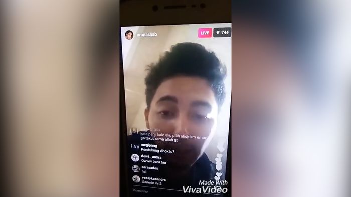 Ini Live Instagram Aron Ashab yang Dianggap Hina Ulama