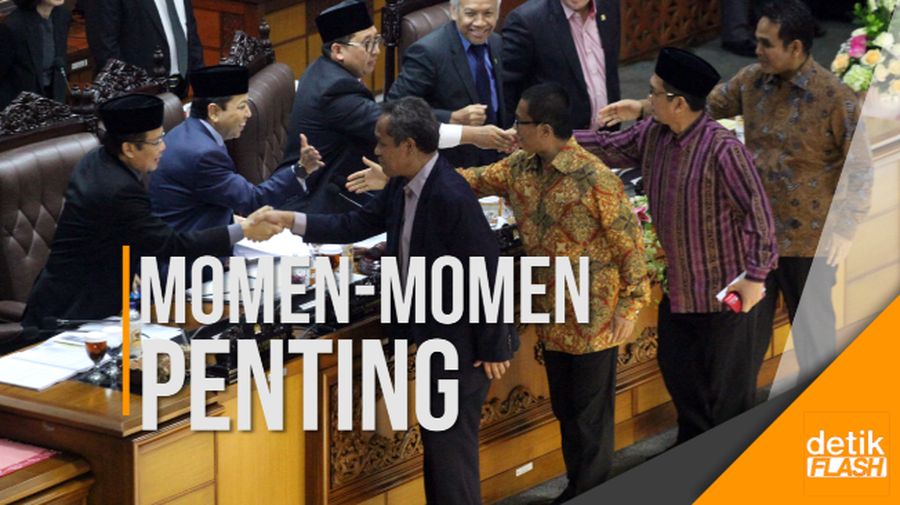 Momen-momen Paripurna Pengesahan UU Pemilu