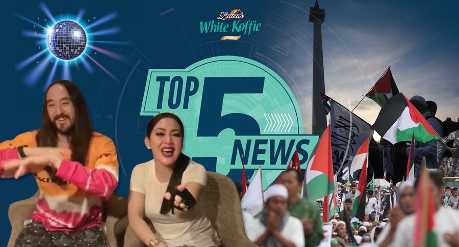 Top 5 News: Aksi Bela Palestina, Syahrini Dinner Bareng Steve Aoki
