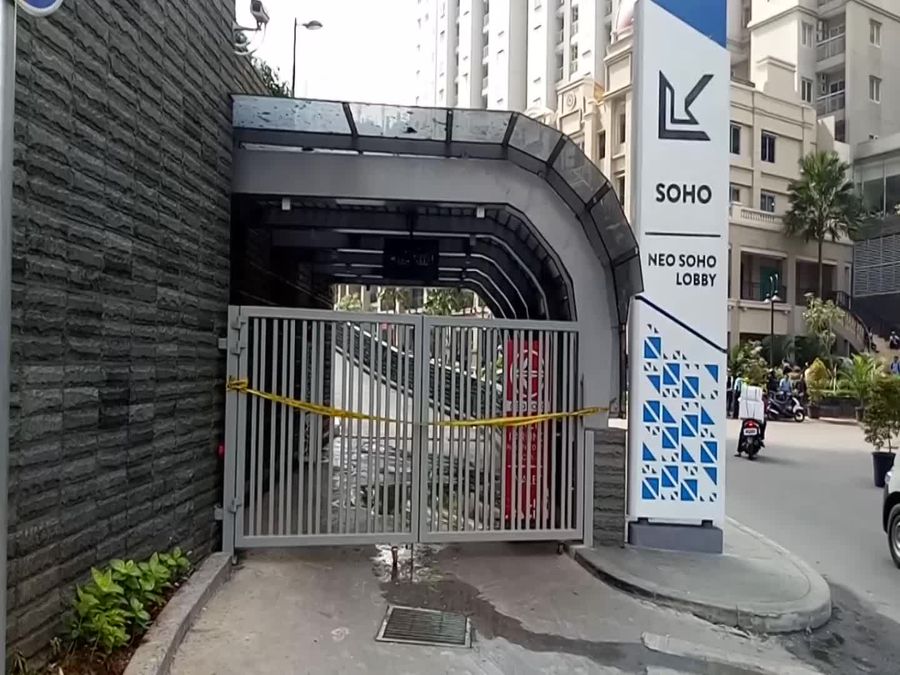 Bekas-bekas Apartemen NEO SOHO yang Terbakar Hebat