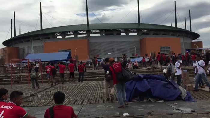 Animo Suporter Sambut Laga Indonesia Vs Vietnam