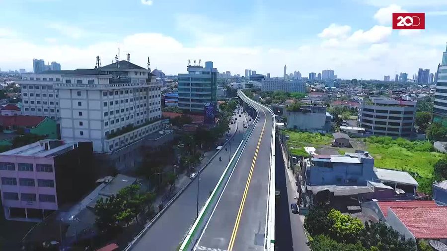 Pembangunan JLNT Tendean-Ciledug Dilihat dari Udara