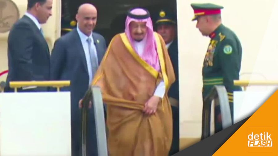 Momen Raja Salman Tiba di Jakarta