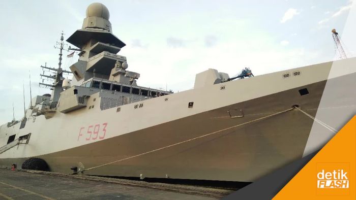 Kapal Anti-Kapal Selam Italia Merapat ke Jakarta
