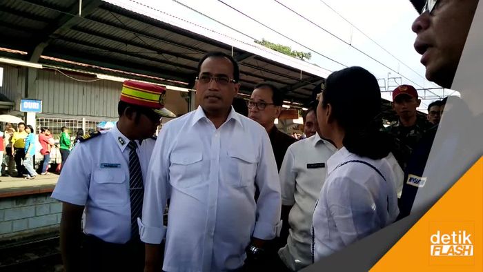 Menhub Inspeksi Pembangunan Kereta Bandara Soetta