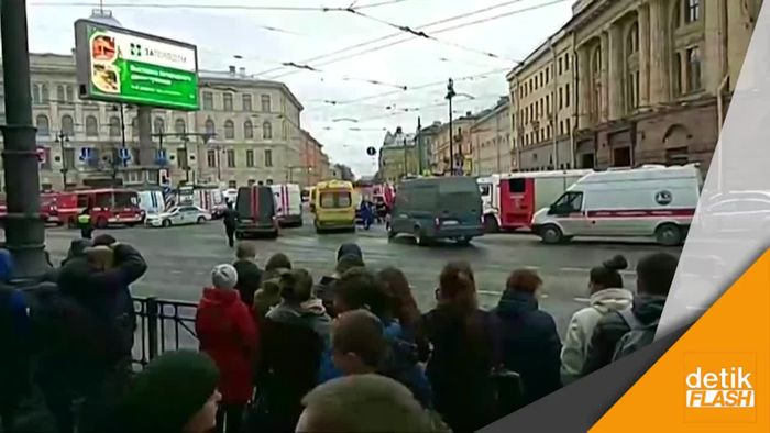 Ledakan di Subway St Petersburg Rusia, 10 Tewas