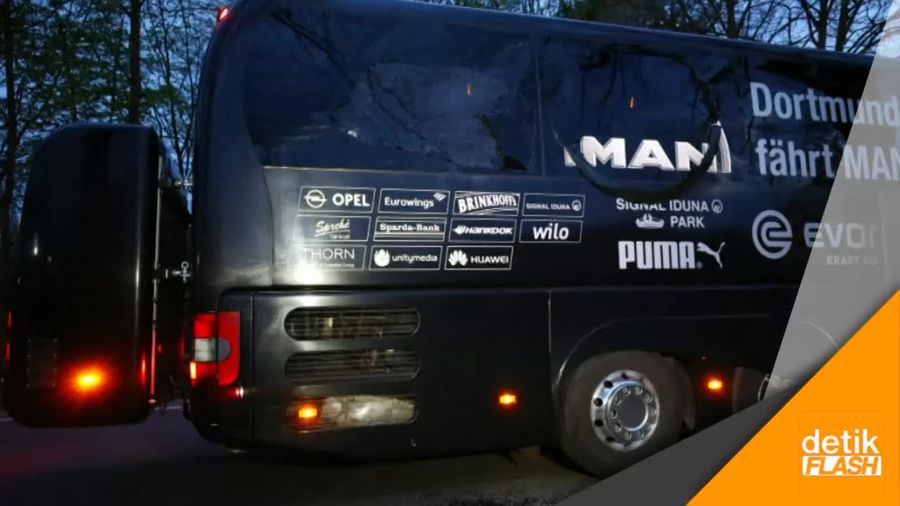 Begini Penampakan Bus Dortmund Setelah Kena Ledakan