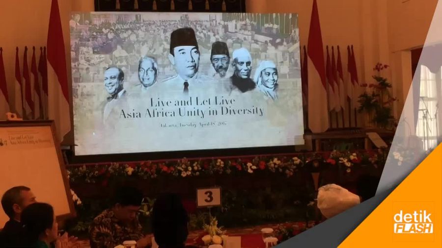 Jokowi Peringati KAA di Istana, Menteri hingga Duta Besar Hadir
