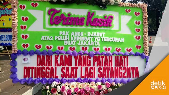 Ucapan Karangan Bunga Kocak buat Ahok-Djarot