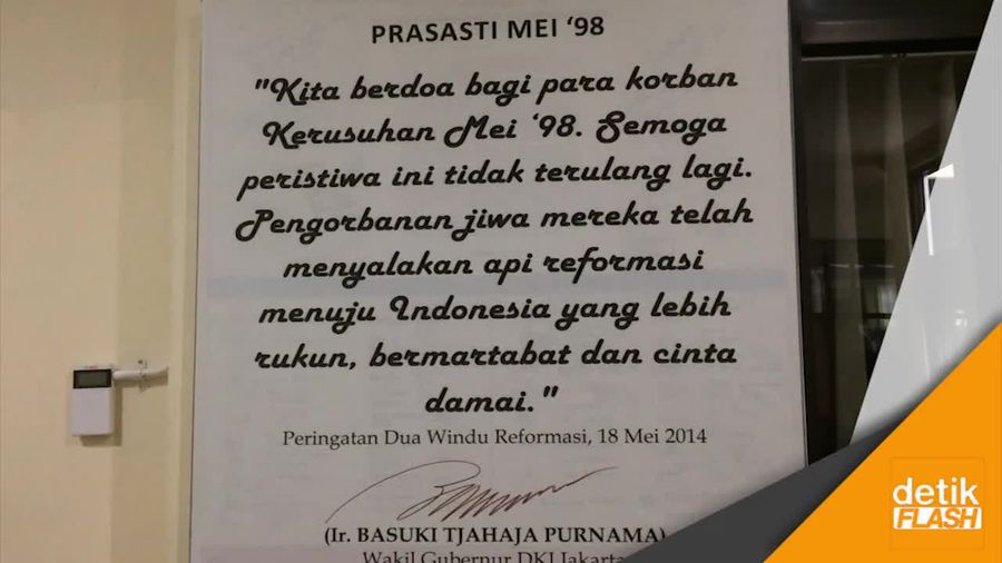 Kepedulian Pemprov DKI dan Kelamnya Tragedi Mei 98