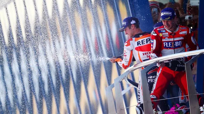 Podium Perdana Dani Pedrosa