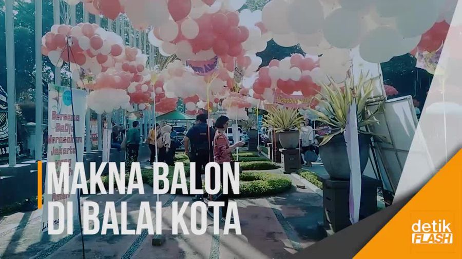 Alasan Warga Hiasi Balai Kota dengan Balon