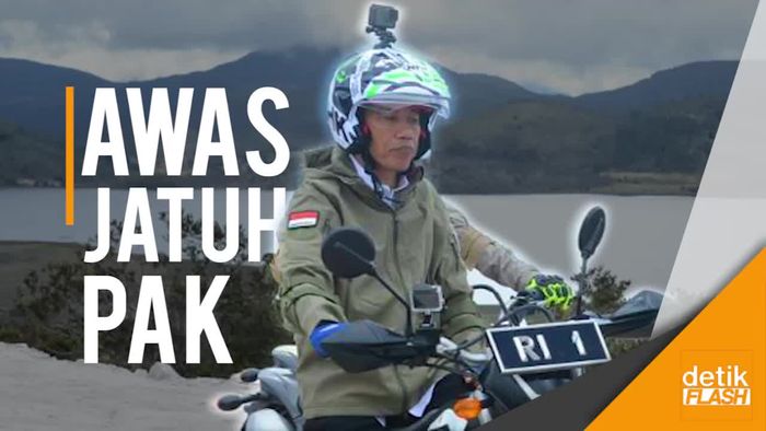Brum.. Jokowi Ngetrail di Pegunungan Trikora