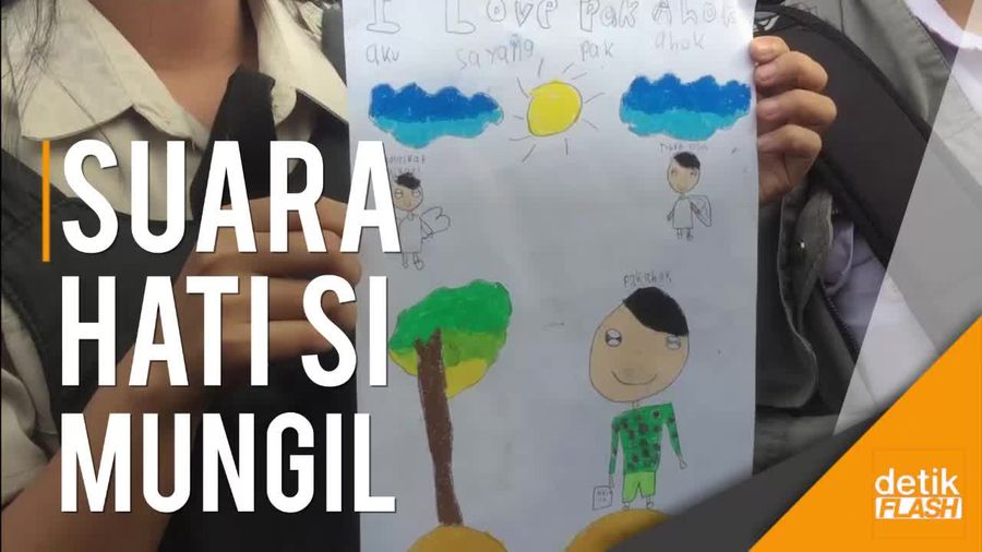 Harapan Ahok Bebas Terlukis dari Jari Mungil Anak SD