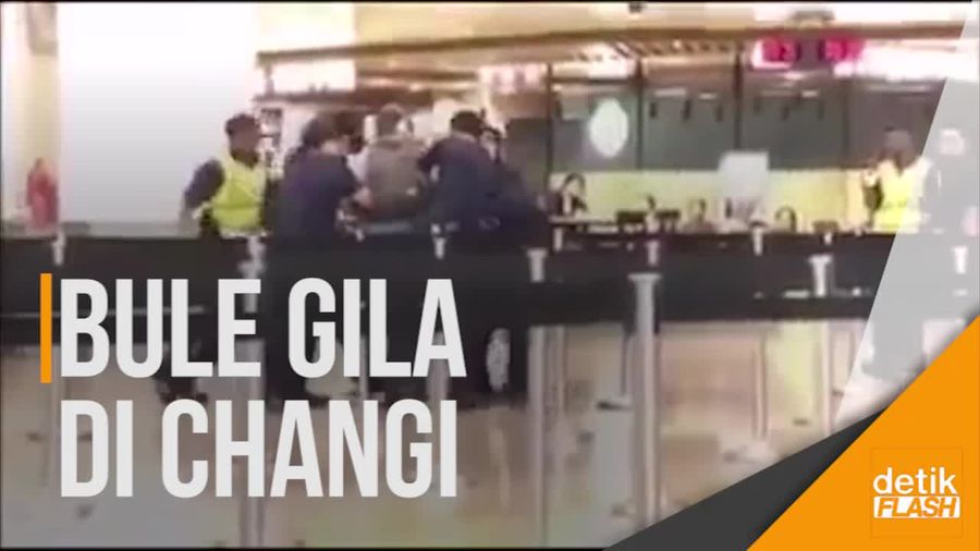Bule Australia Rusuh di Bandara Changi