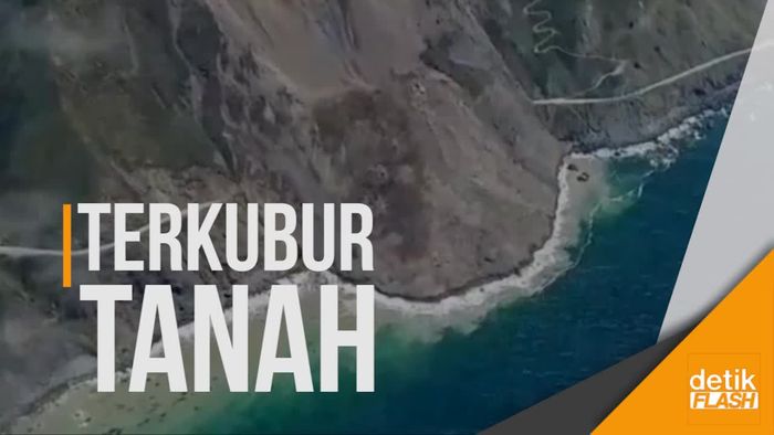 Longsor Besar di California Putuskan Akses Jalan  