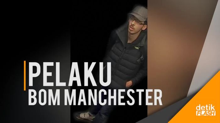Sosok Pelaku Bom Bunuh Diri di Manchester Inggris Terekam CCTV