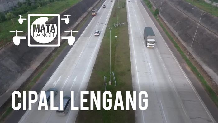 Dari Lensa Drone, Tol Cipali Terpantau Sepi  