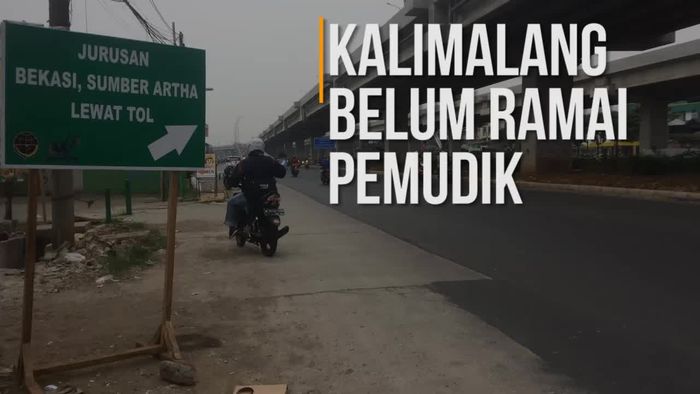H-2 Lebaran, Kalimalang Masih Sepi Pemudik Bermotor