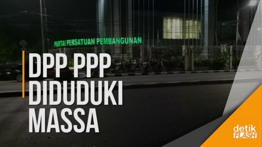 Massa Duduki Kantor PPP, Polisi Bersenjata Siaga