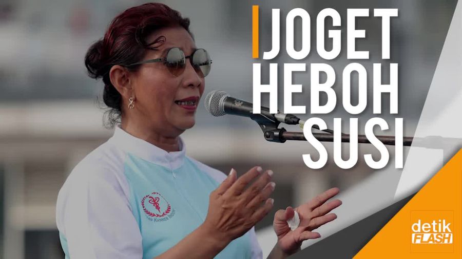 Biar Semangat, Ayo Joget Gaya Menteri Susi