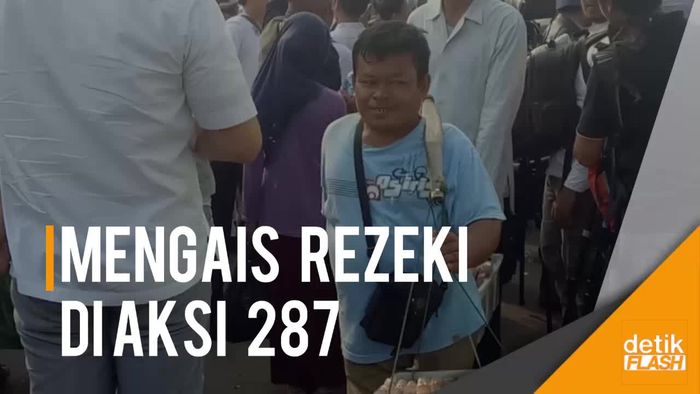 Cerita Pedagang di Aksi 287: Kucing-kucingan dengan Satpol PP