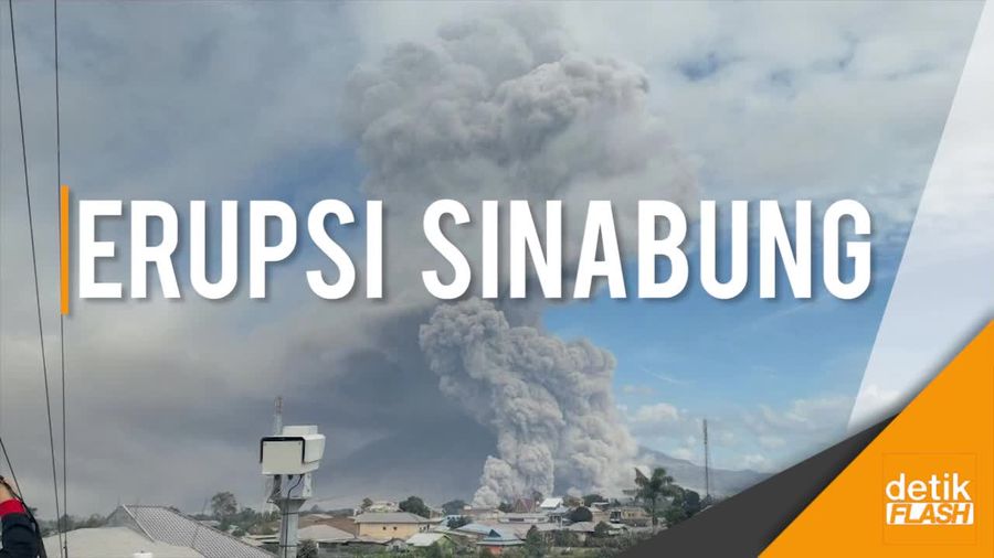 Ngeri! Begini Penampakan Sinabung Sesaat Setelah Meletus