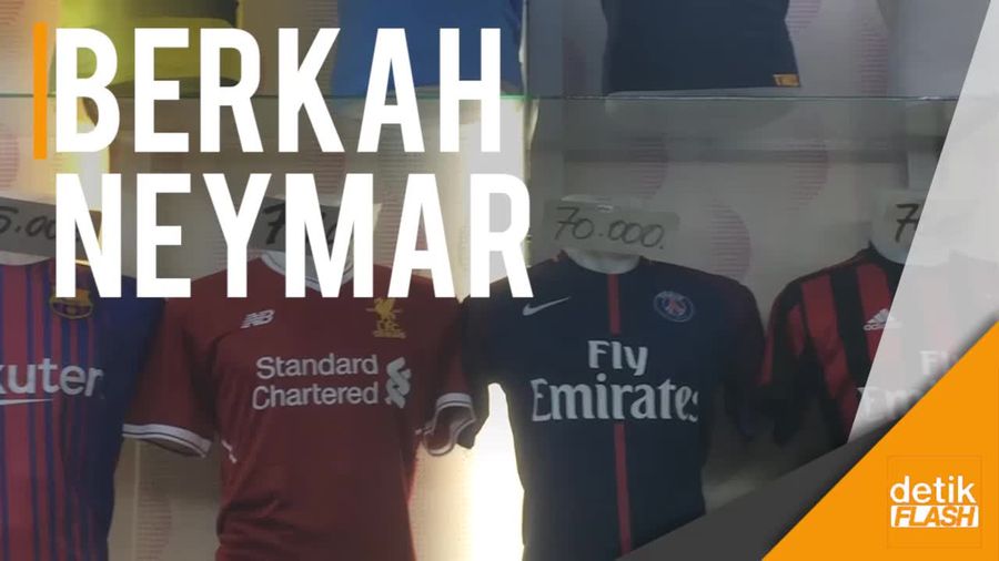 Neymar Pindah, Jersey PSG di Tanah Abang Laku Keras!