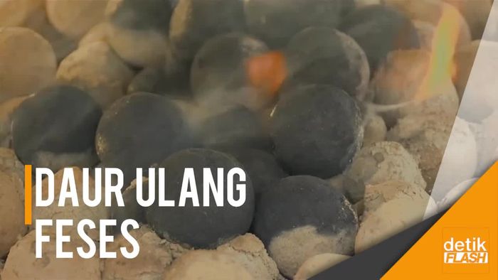 Kotoran Manusia Jadi Bahan Bakar Briket