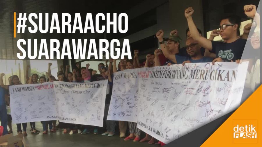 Para Penghuni Green Pramuka Gelar Aksi Damai Dukung Acho