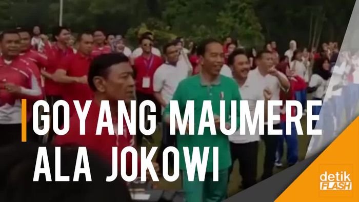 Aksi Jokowi Goyang Maumere Bareng Giring Nidji dan Mahasiswa