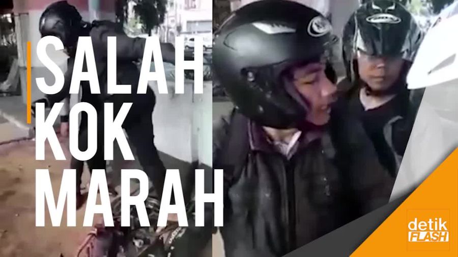 Menolak Ditilang, Pengendara Ini Ngamuk dan Rusak Motornya