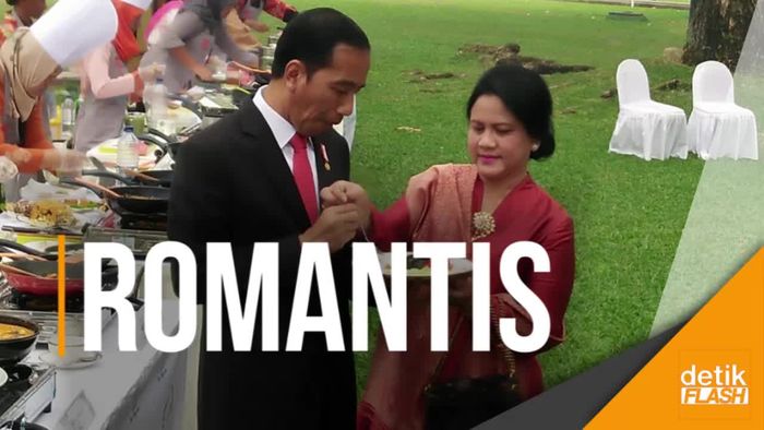 Romantis! Saat Jokowi-Iriana Sepiring Berdua Makan Ikan