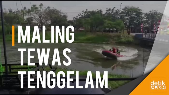 Takut Diamuk Massa, Maling Nyemplung ke Kalimalang