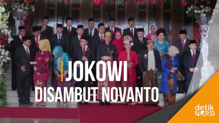Momen Jokowi-JK Disambut Novanto di Ruang Paripurna DPR
