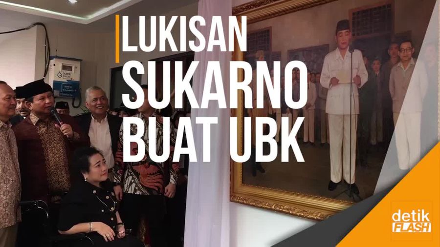 Upacara HUT RI di Kampus UBK, Prabowo Bawa Lukisan Bung Karno