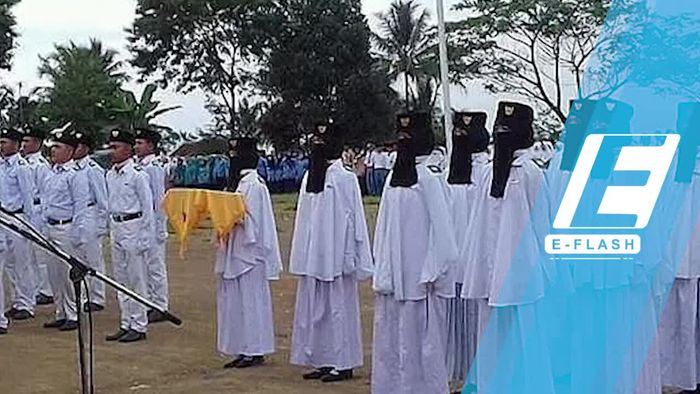 Anggota Paskibra SMK Bercadar di Tasikmalaya Jadi Viral  
