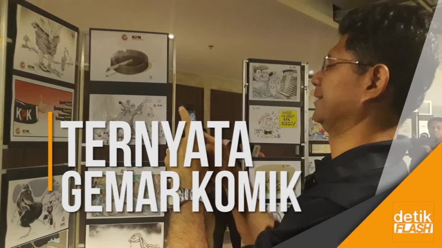 Momen Pimpinan KPK Asyik Foto Komik Anti-korupsi