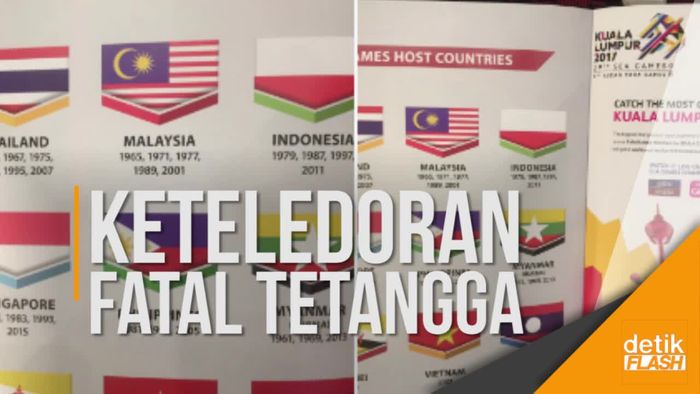 Perhelatan SEA Games 2017 Diciderai Insiden Bendera Terbalik