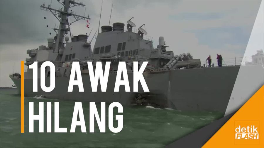 Kapal Perang AS Tabrak Tanker di Perairan Singapura