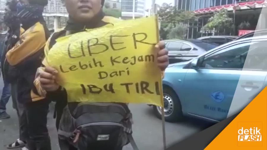 Driver Uber Demo, Tuntut Kejelasan Status dan Tarif Dasar