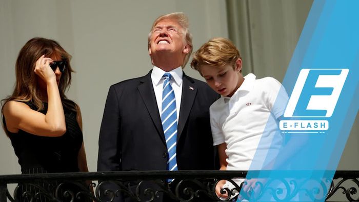 Nonton Gerhana Tanpa Kacamata, Donald Trump Jadi Bahan Meme