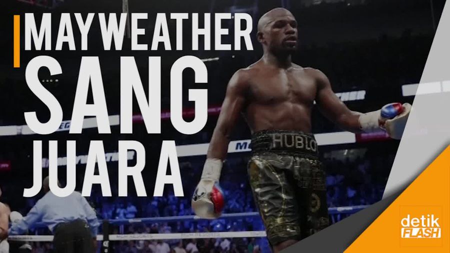 Mayweather Kanvaskan McGregor di Ronde 10