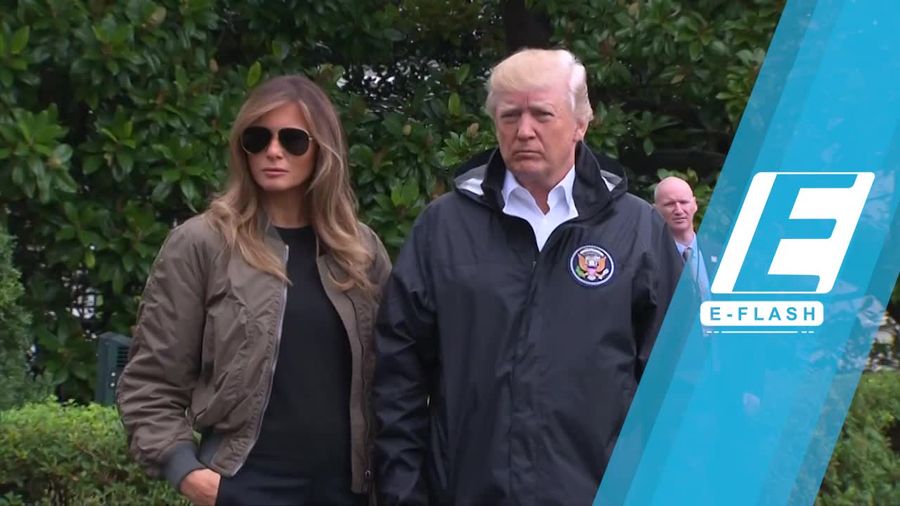 Kunjungi Lokasi Badai Harvey, Melania Trump Pakai Stiletto