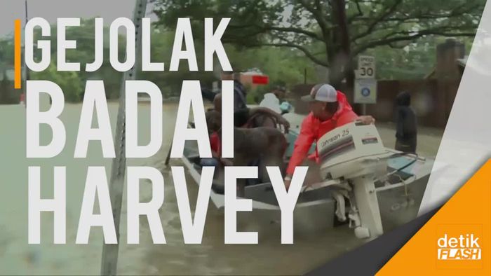 Dahsyatnya Badai Harvey Dilihat dari Citra Satelit NASA