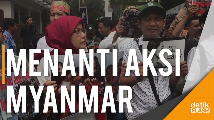 Protes Kekerasan Rohingya, Kedubes Myanmar Didemo