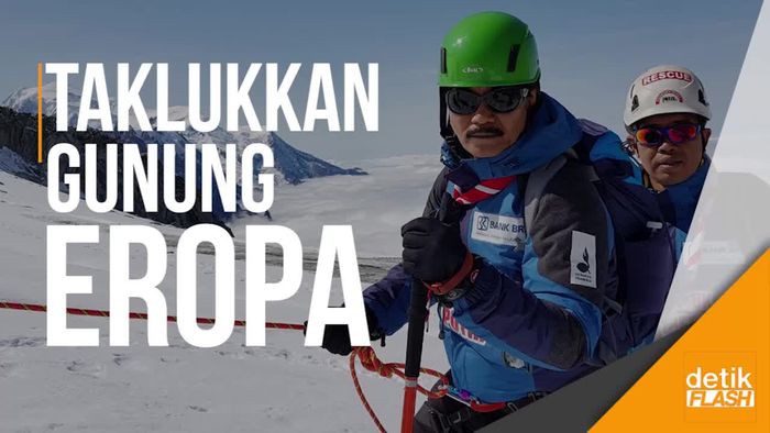 Dari Puncak Gunung Eropa, Tim Pendaki Pramuka Kirimkan Pesan 