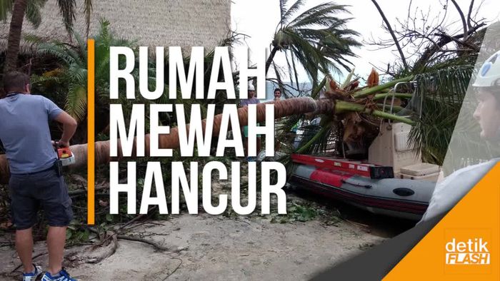Rumah Miliarder Inggris Hancur Diterpa Badai Irma