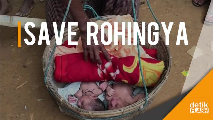 Miris! Saat Bayi Rohingya Dalam Keranjang