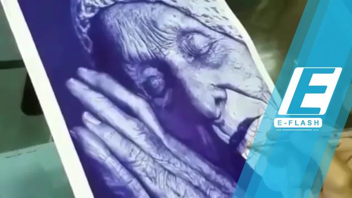 Wow! Cuma Pakai Pulpen Bisa Bikin Lukisan Senyata Ini